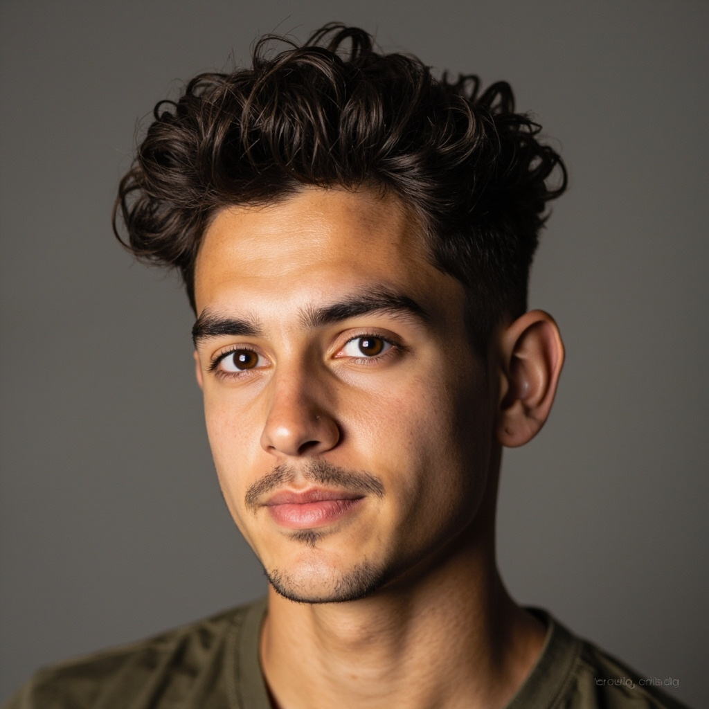 Classic Low Taper Fade Natural Curls