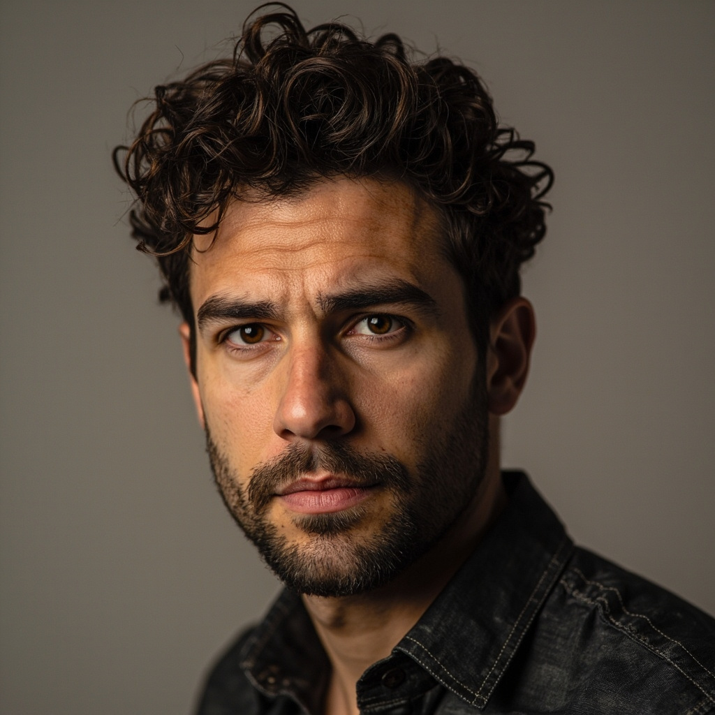 Low Taper Fade Defined Curls