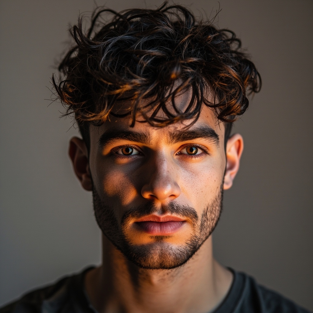 Low Taper Fade Textured Curls