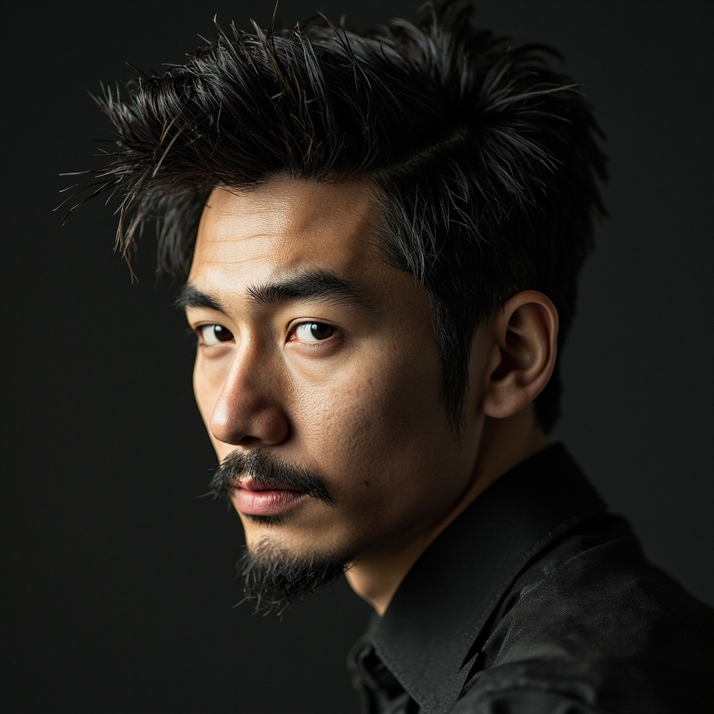 Wolf cut textured version for oblong face - choppy layered style with face-framing pieces