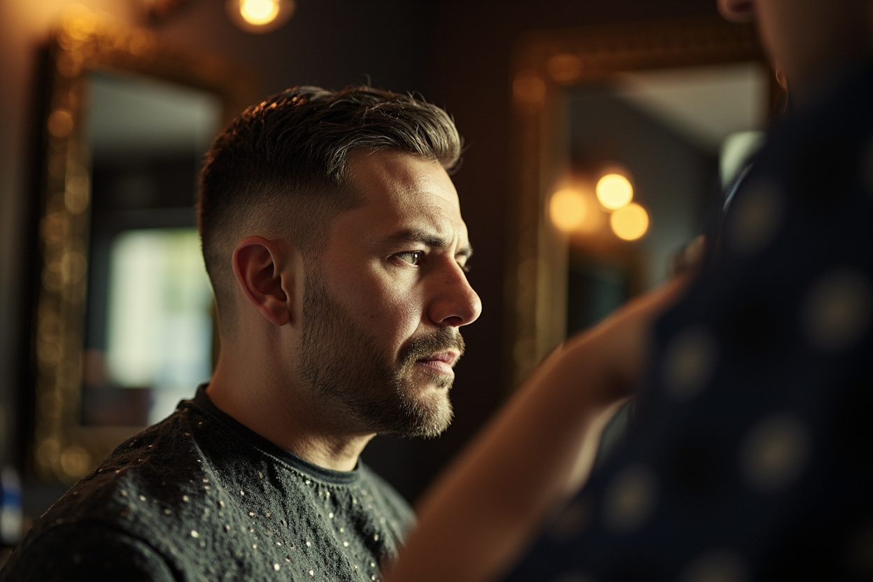 Classic side part hairstyle for men with thinning hair