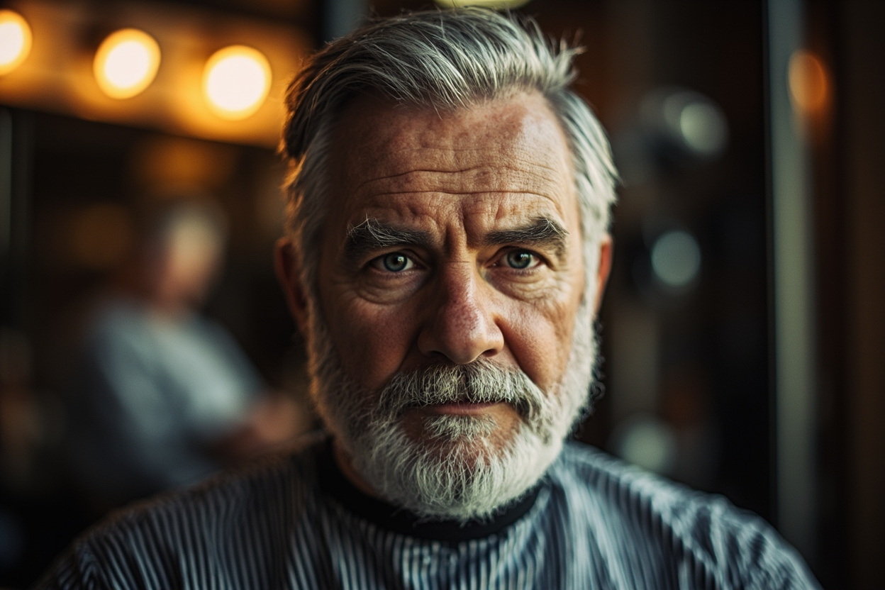 Ivy League haircut for professional men with thinning hair