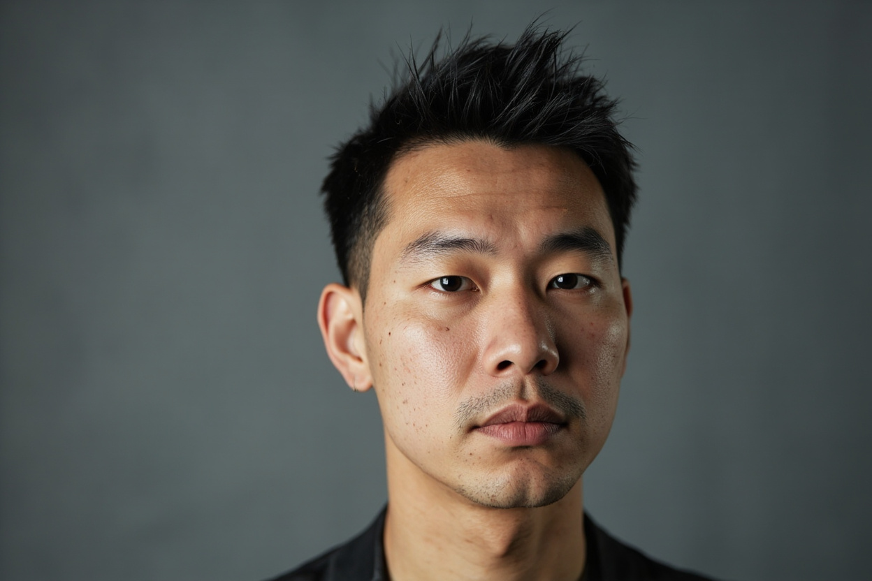 Spiky brush up hairstyle creating volume for thinning hair
