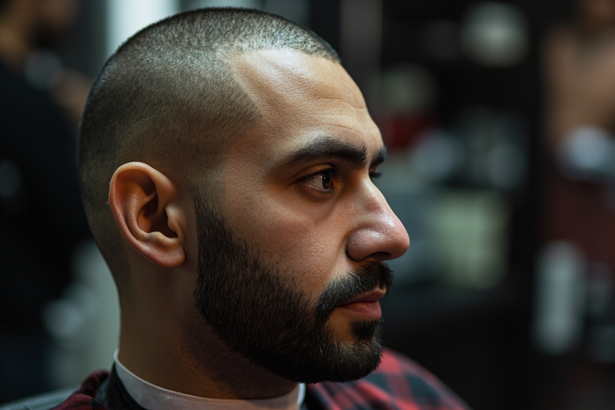 Skin fade bald fade haircut for advanced balding men