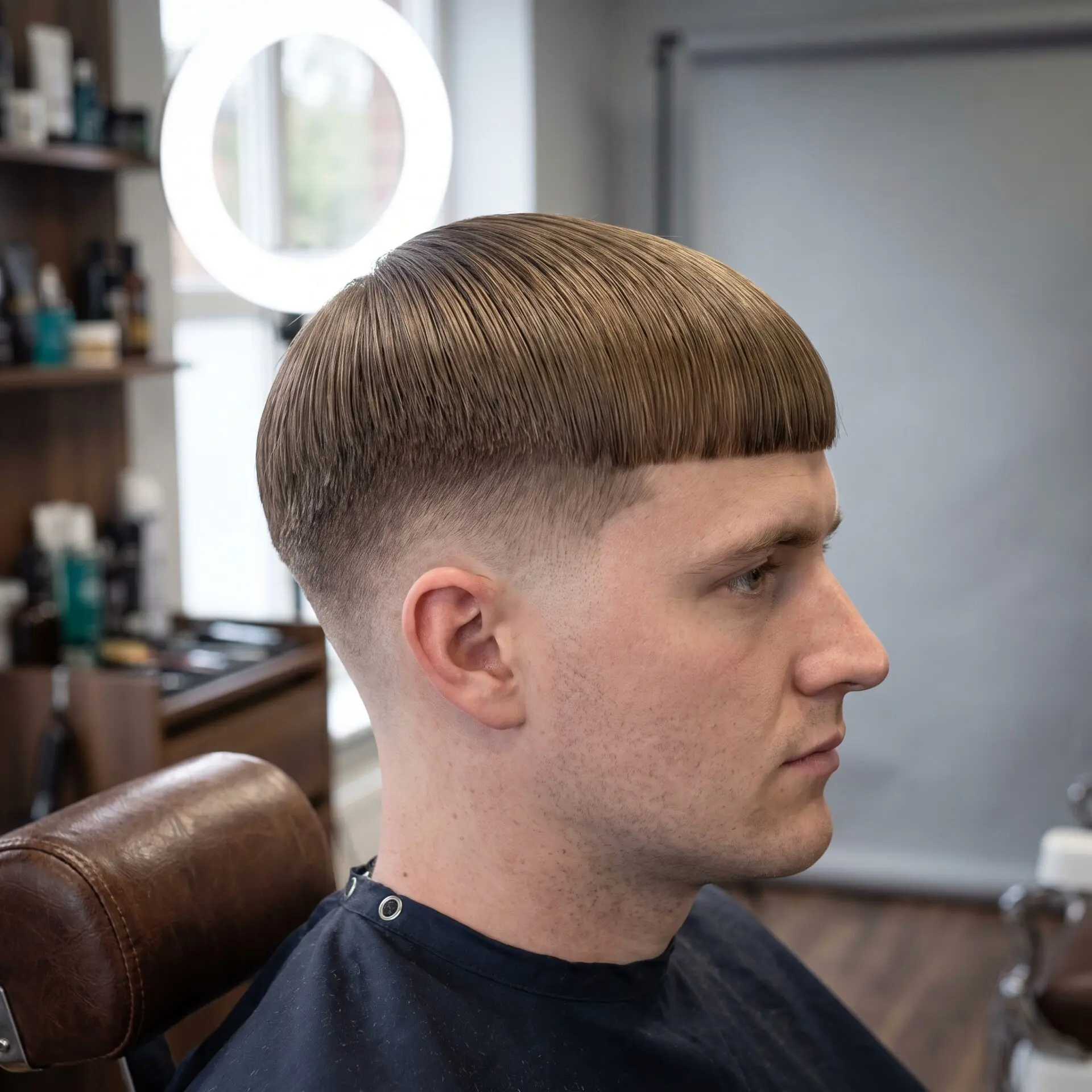 French crop haircut for men with rectangle face shape