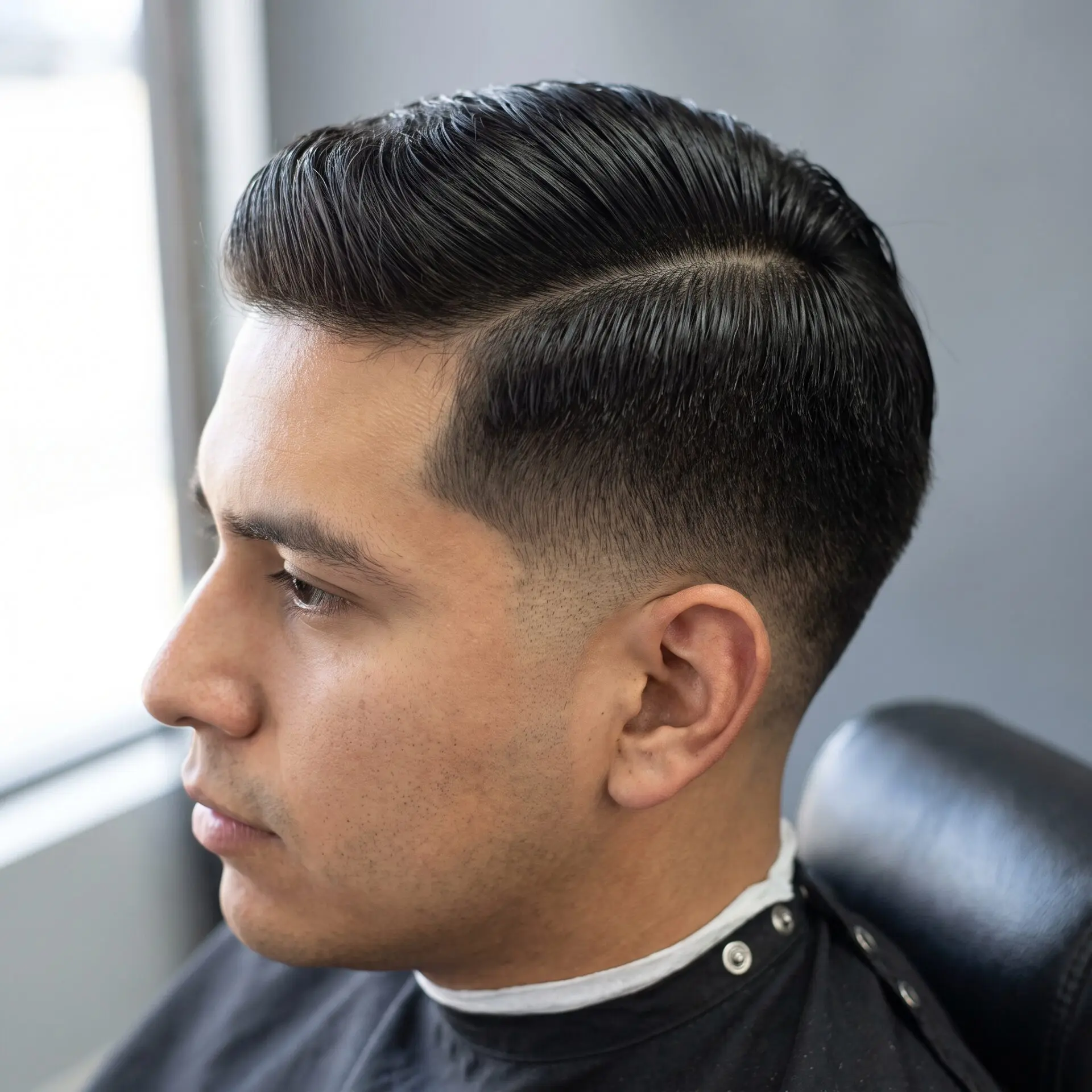 Ivy League haircut for men with rectangle face