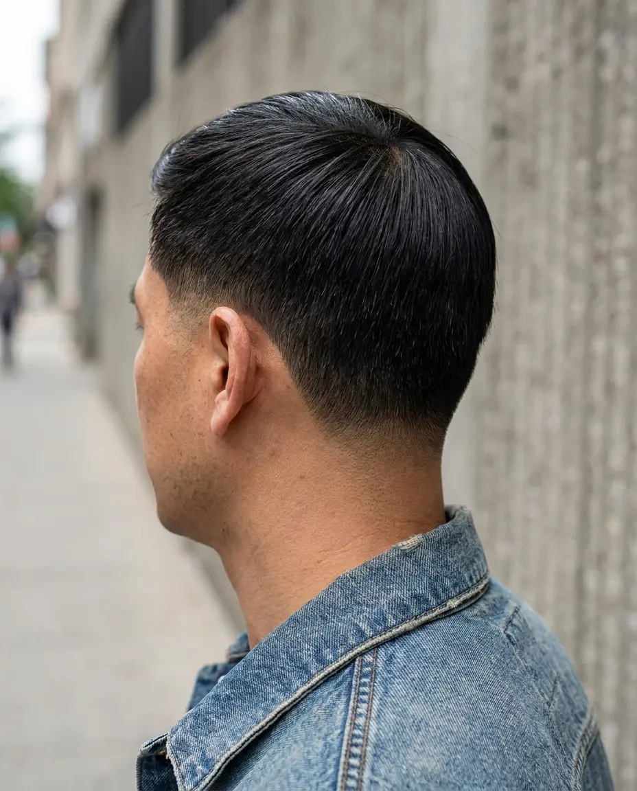 Classic low taper fade side view