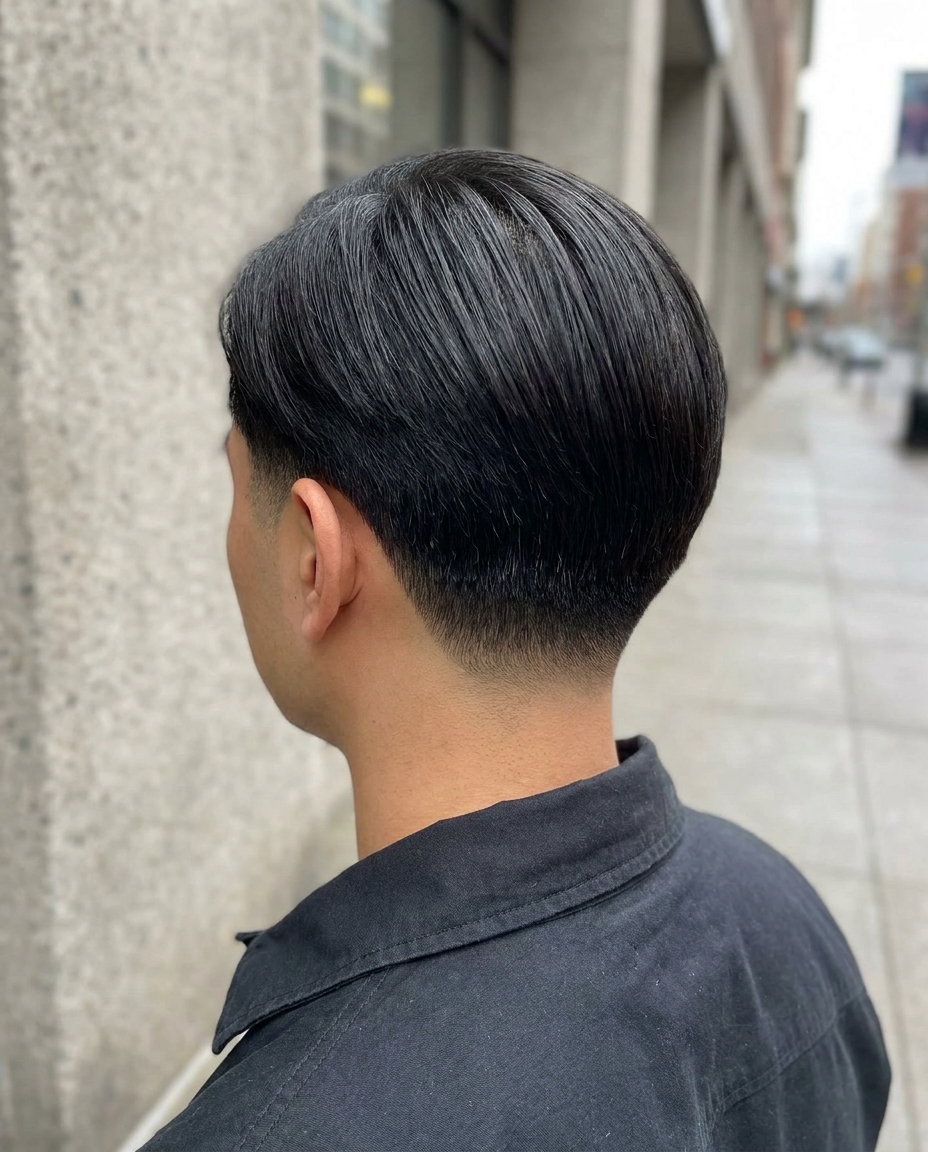 Classic low taper fade side view