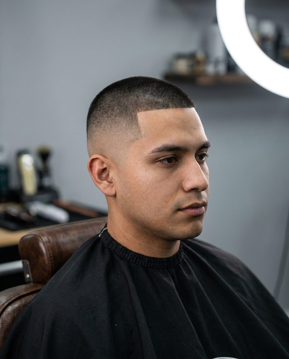 Classic buzz cut for men