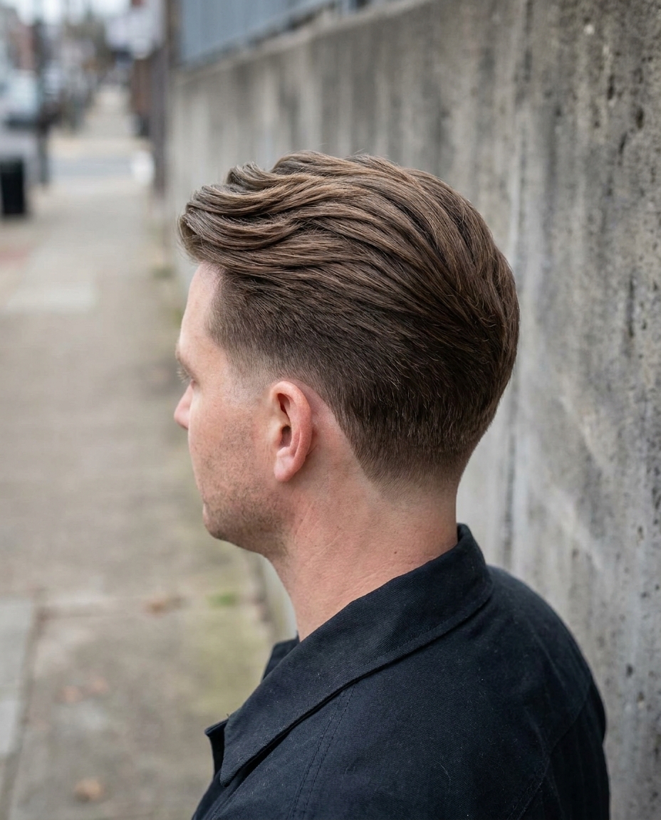 Rectangle face haircut back view