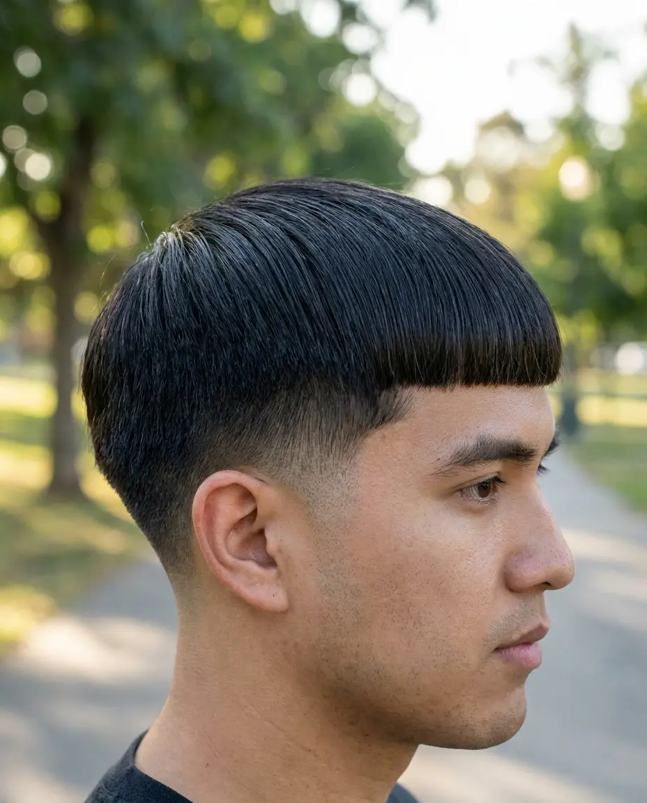 Asian Edgar Cut side view