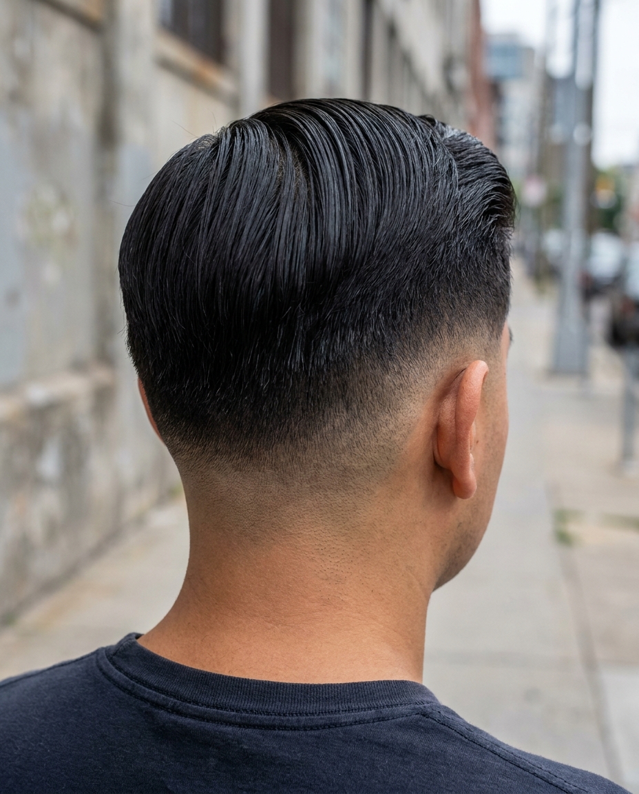Comb over fade side view