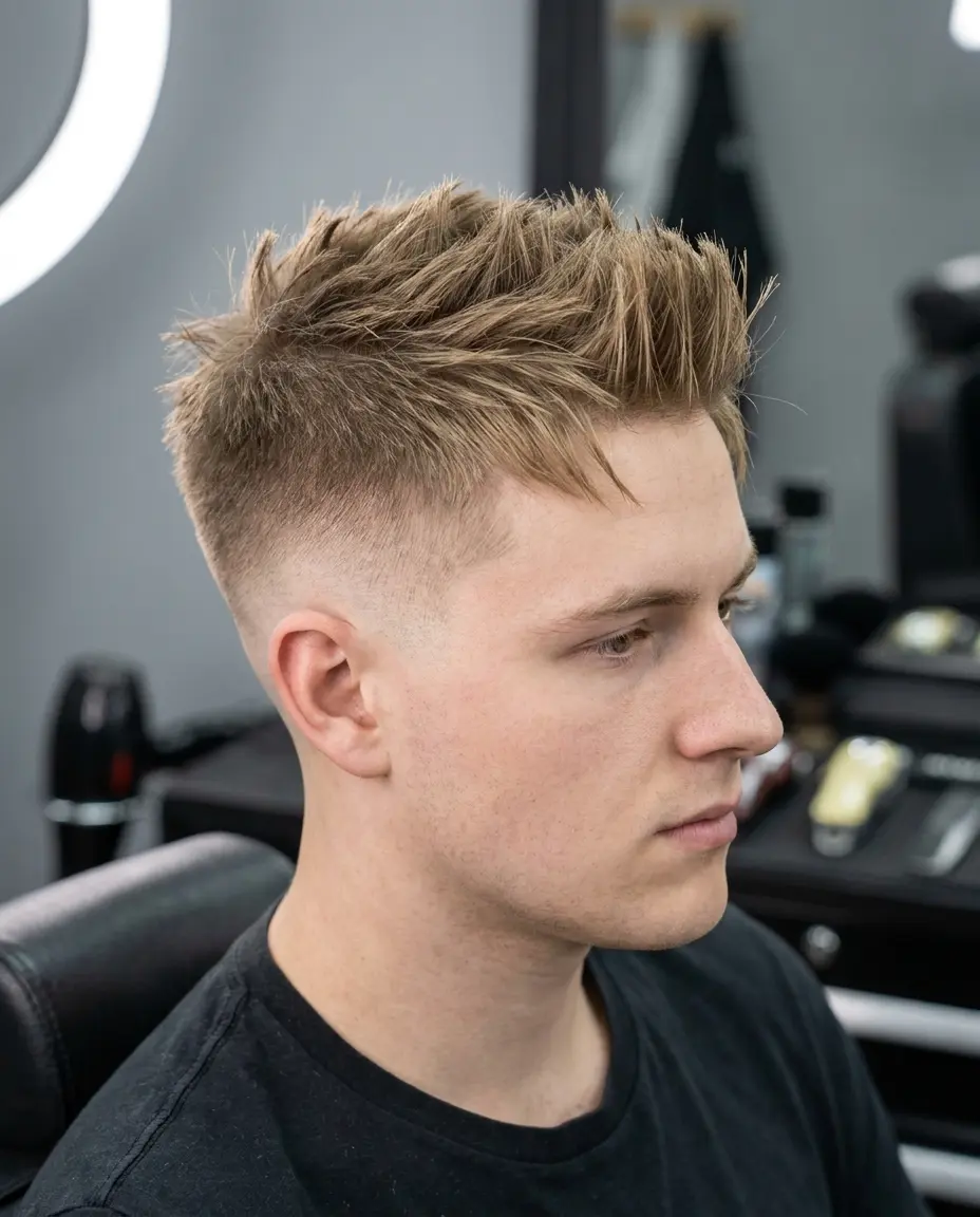 Short Spiky Edgar haircut