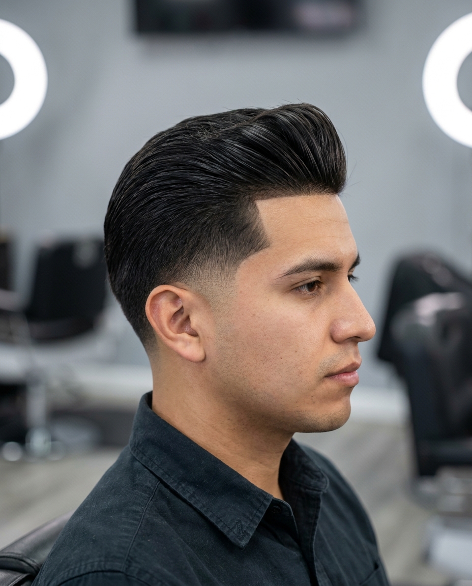 Low taper fade quiff