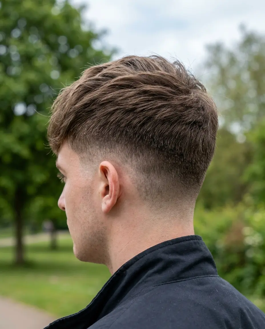 Forward swept low taper back view