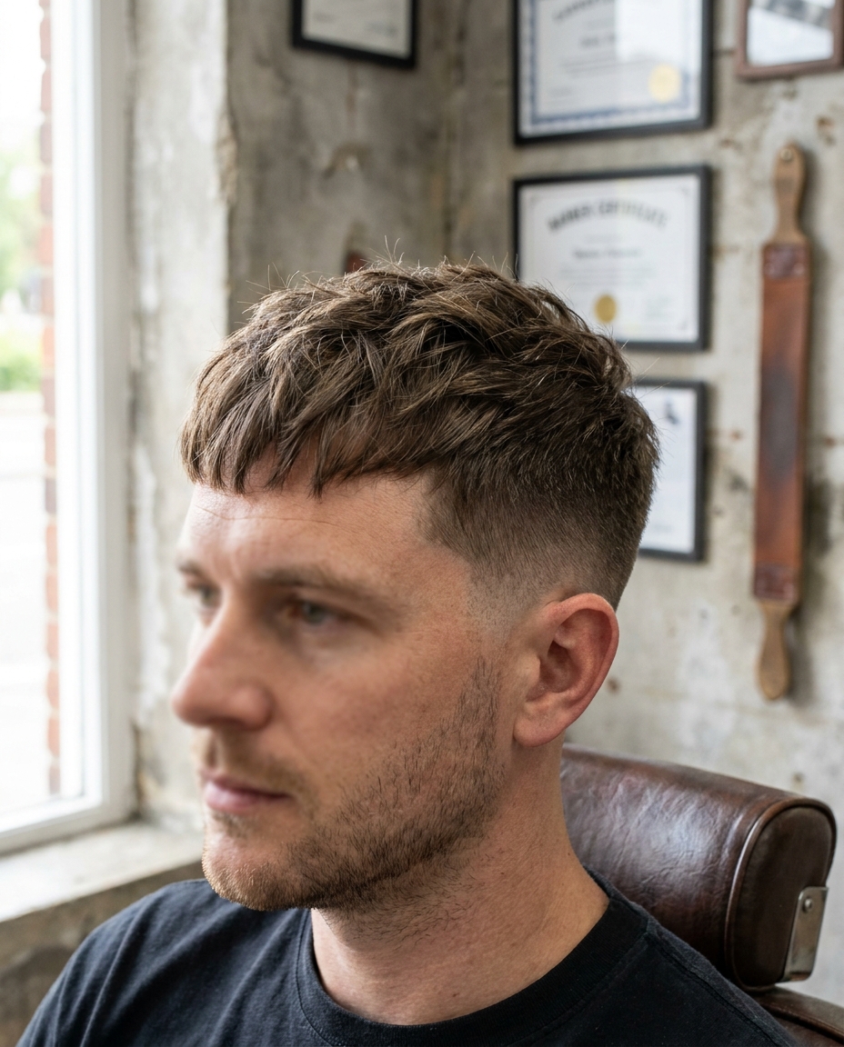 Textured crop haircut