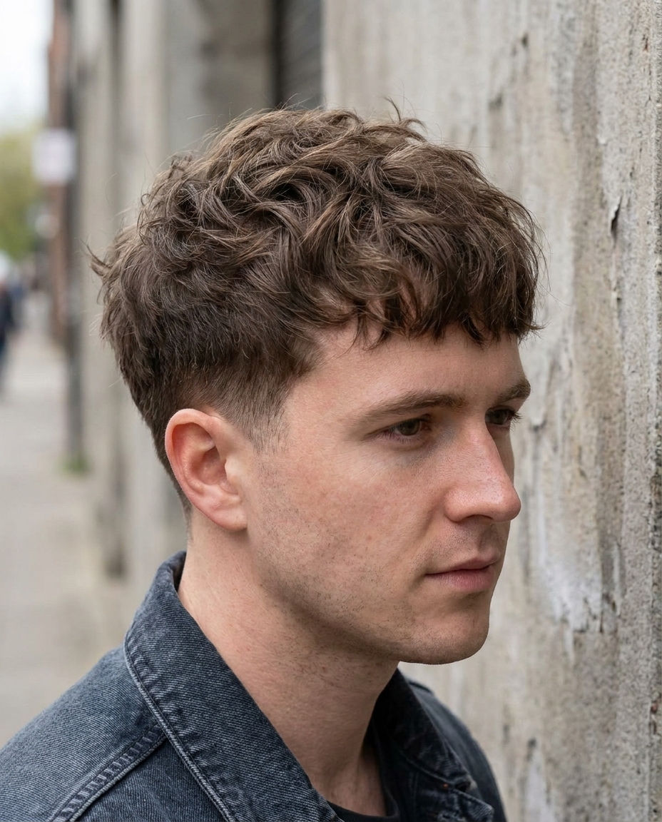 Messy crop haircut