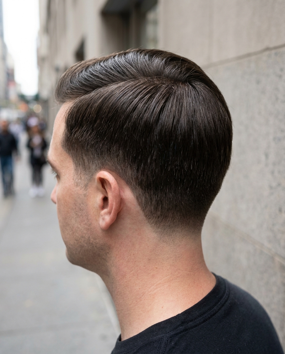 Taper fade back view