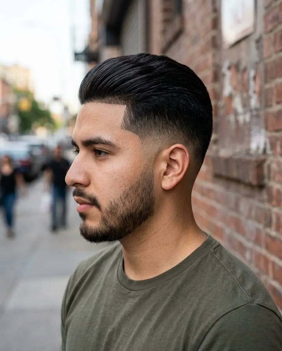 High taper back view