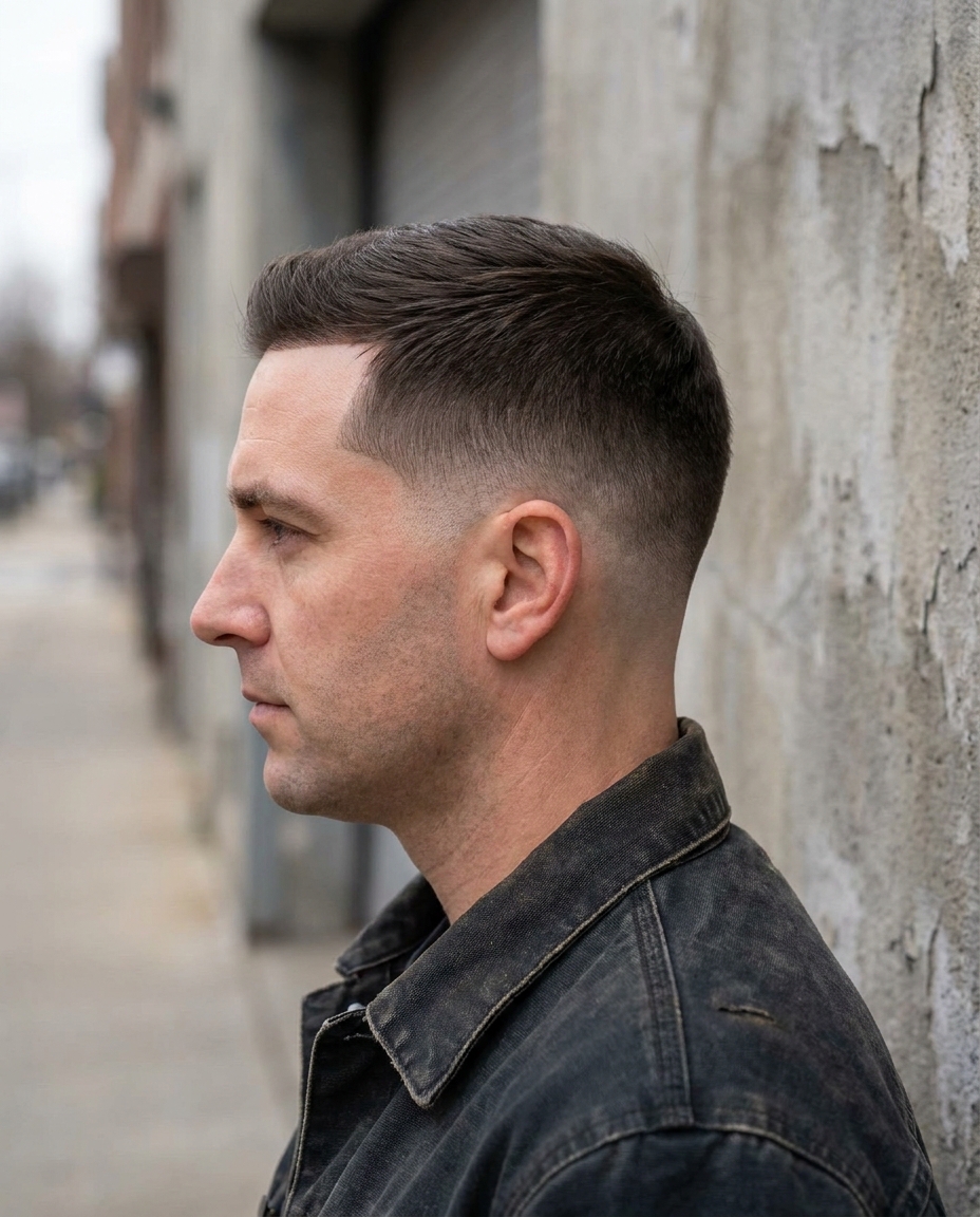 Low taper fade haircut