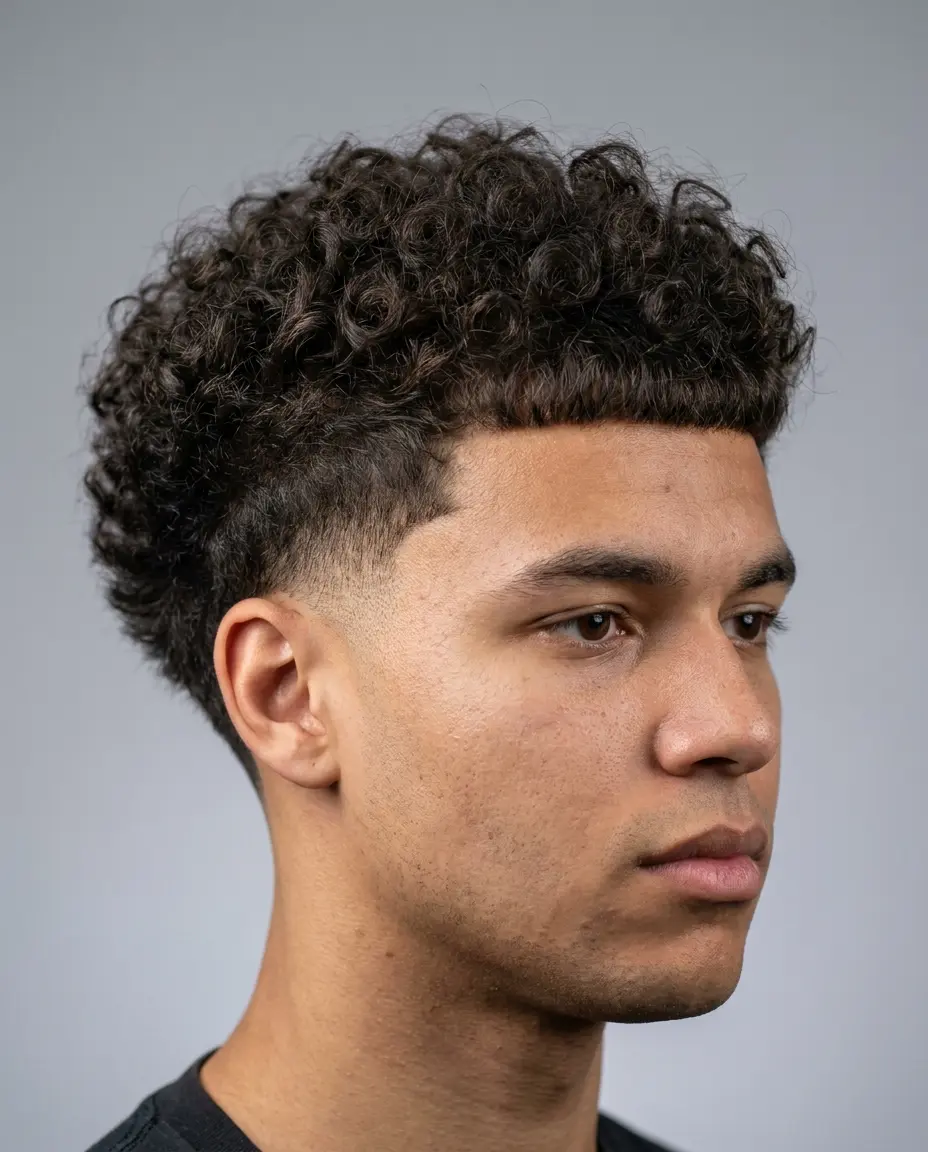Fluffy Curly Edgar haircut