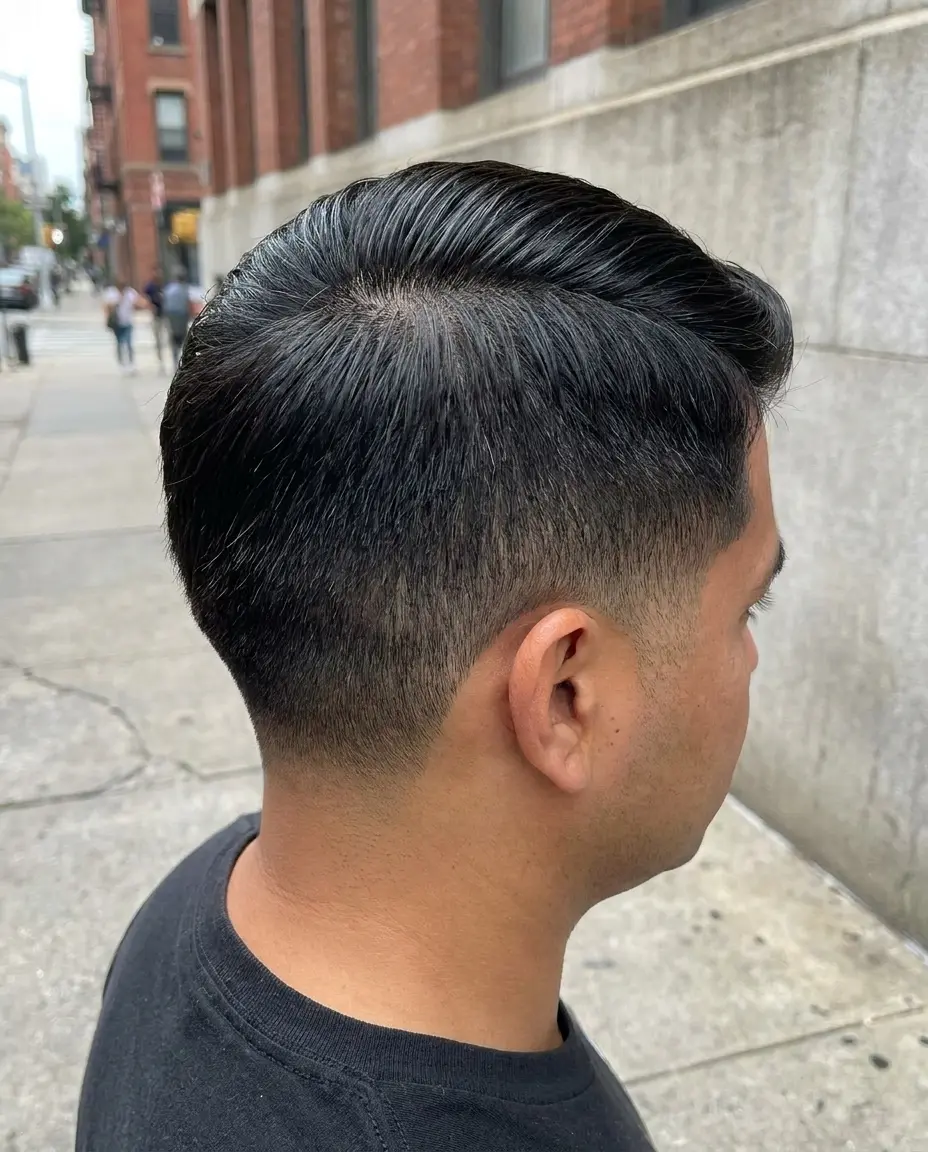 High taper comb over back view