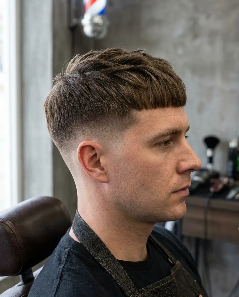 Textured Crop Edgar haircut