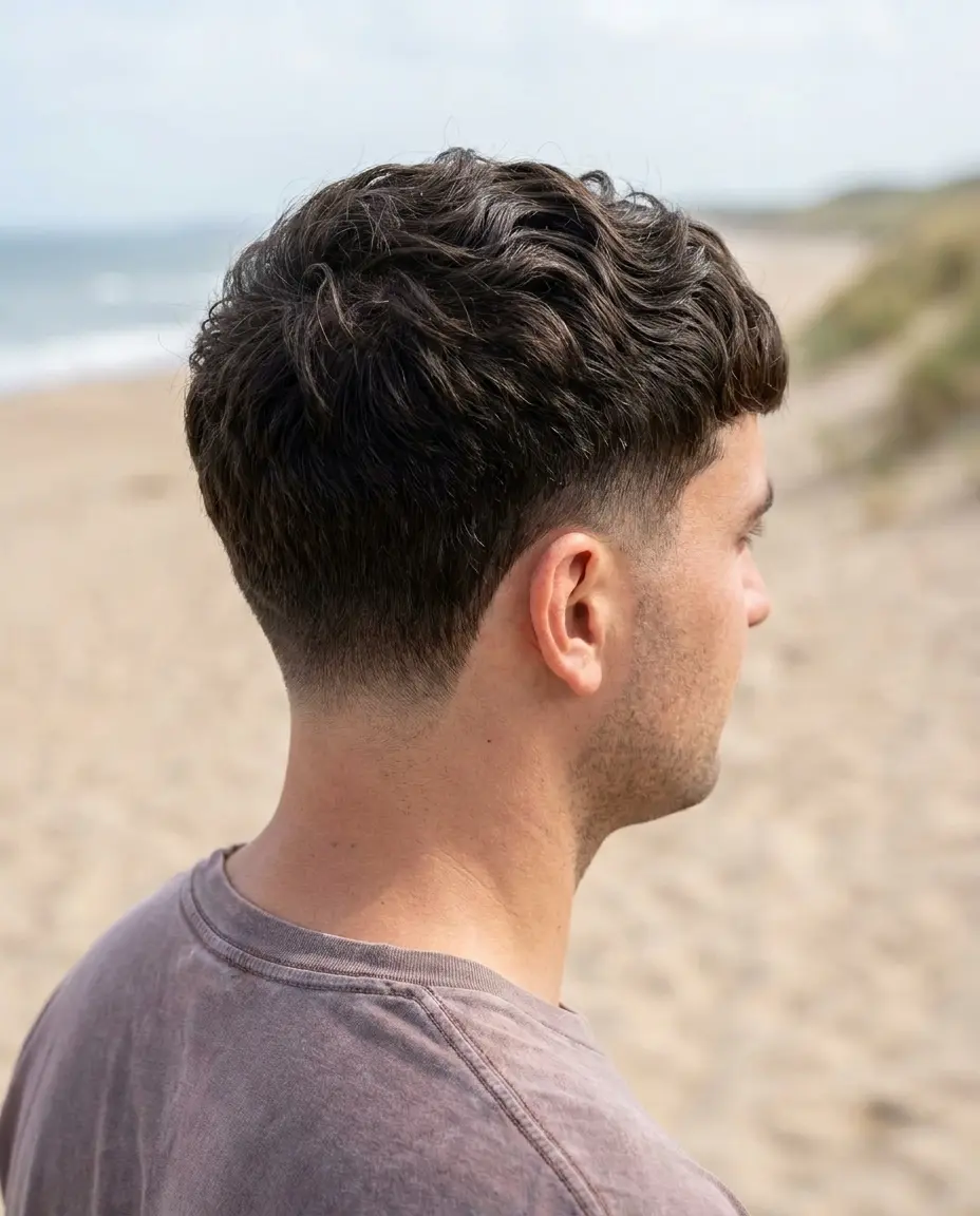 Wavy Hair Edgar back view