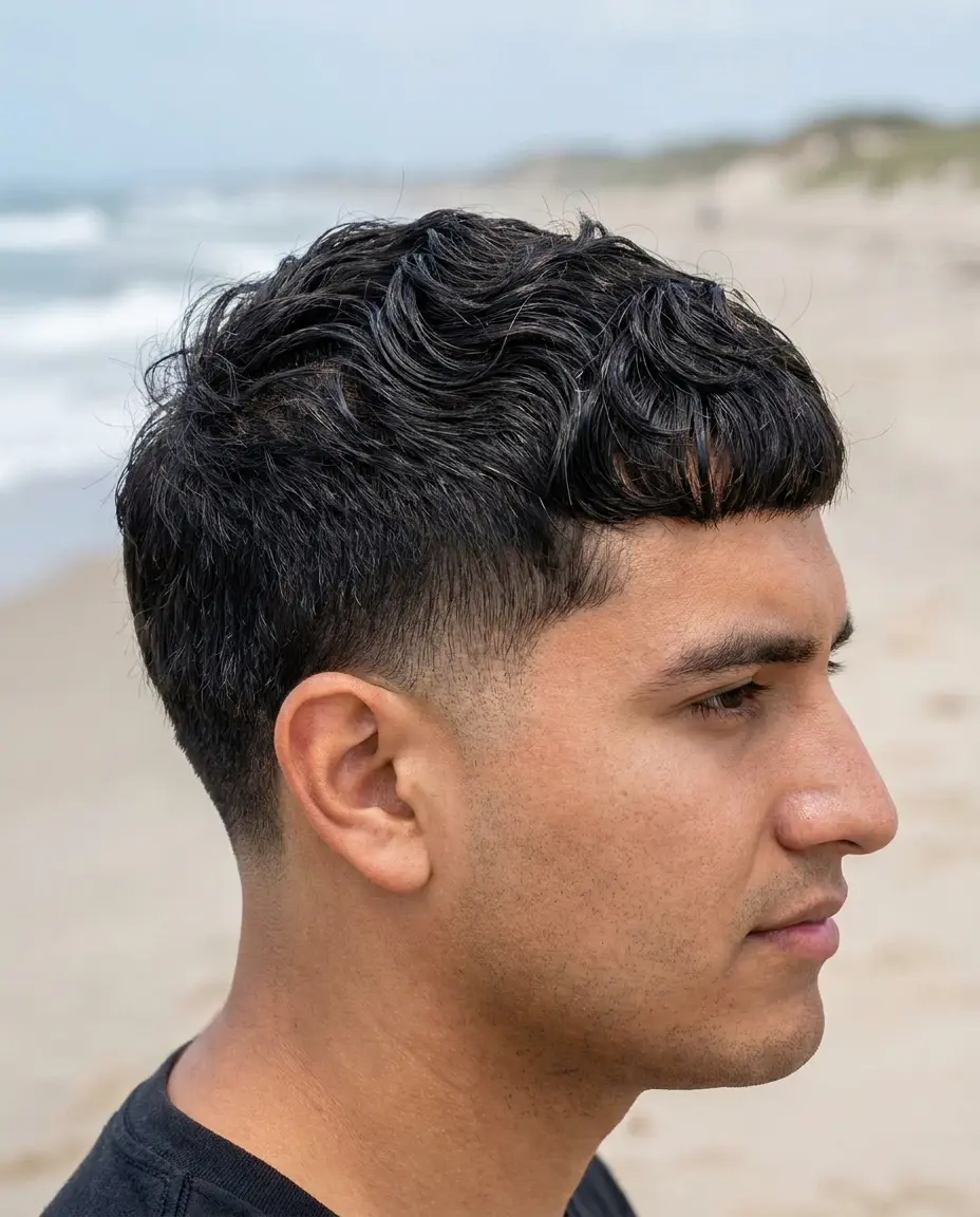 Wavy Hair Edgar haircut