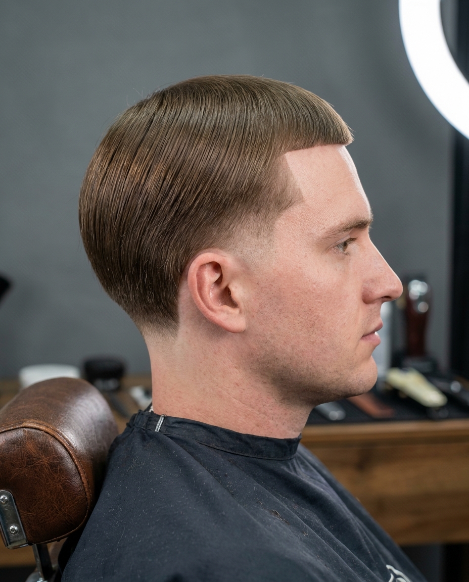 Low taper fade with drop fade