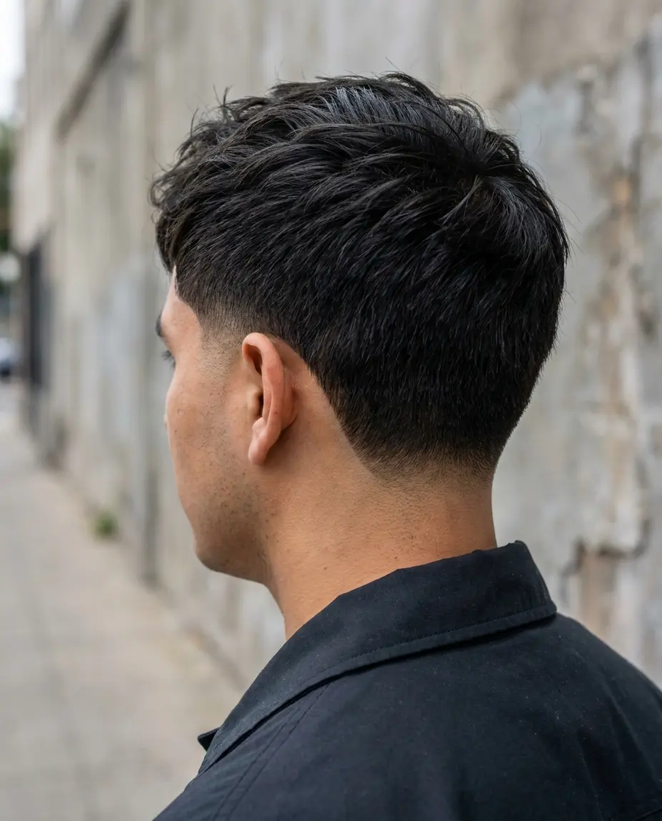 Drop fade low taper back view