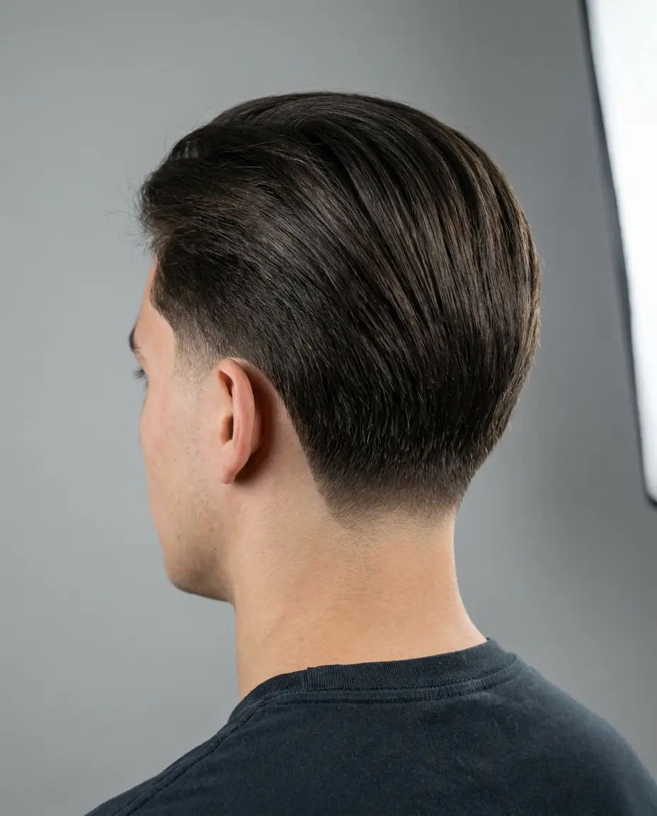 Disconnected low taper back view