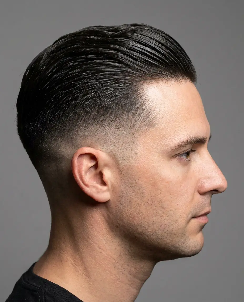 Slicked Back Edgar side view