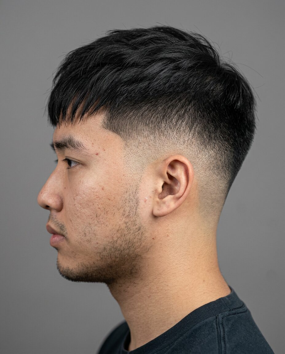 Skin fade crop side view