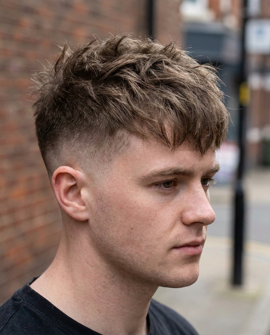Skin fade crop haircut