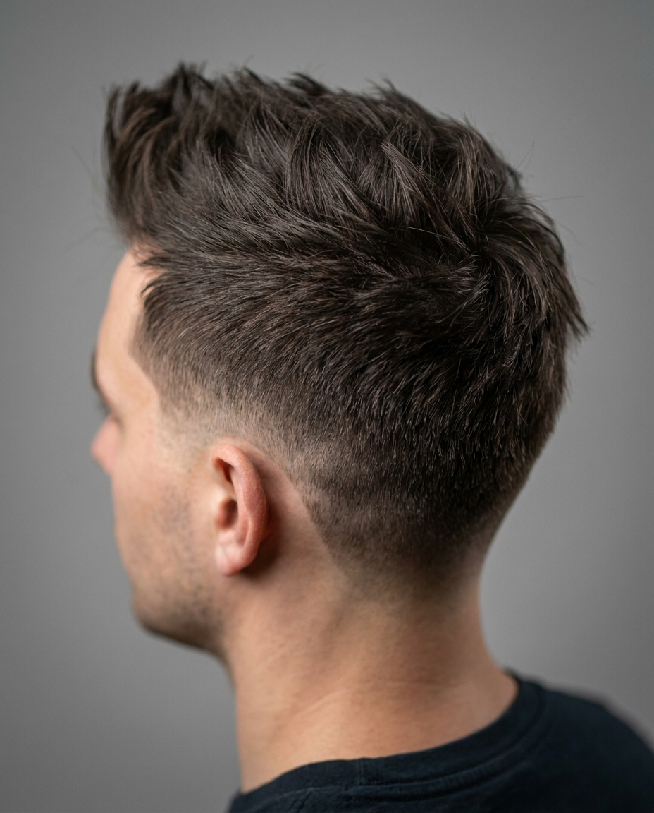Modern faux hawk side view