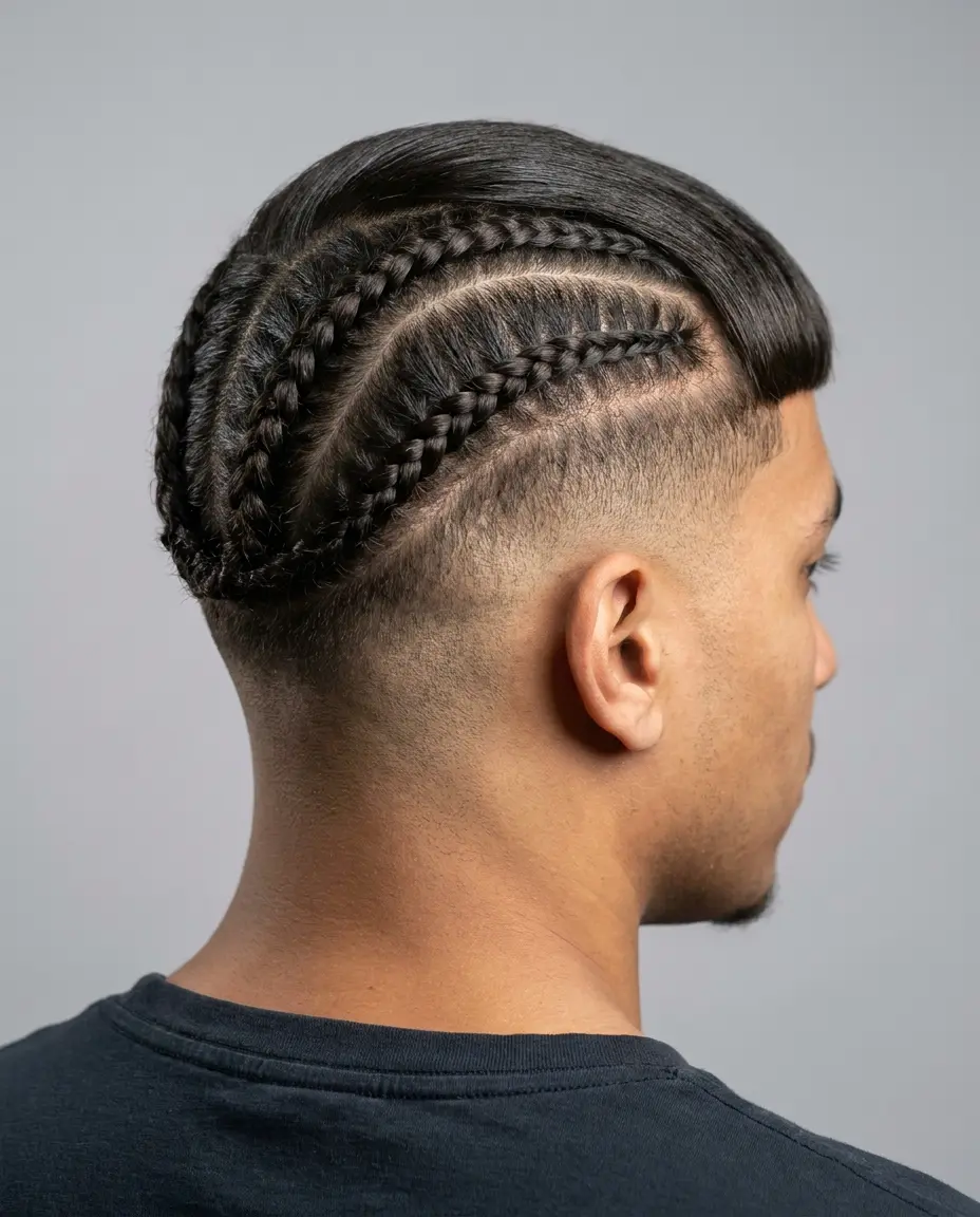 Edgar with Cornrow Design