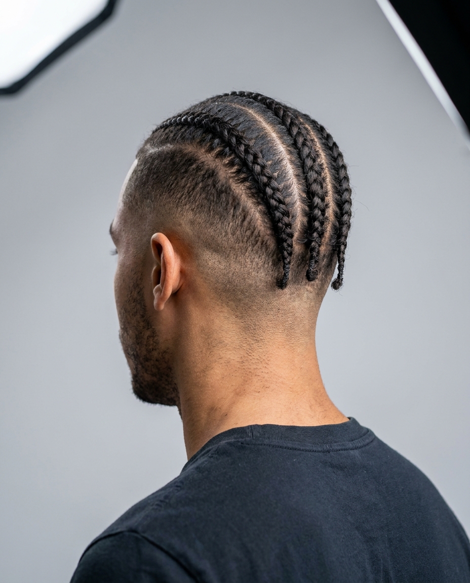 Short cornrows haircut